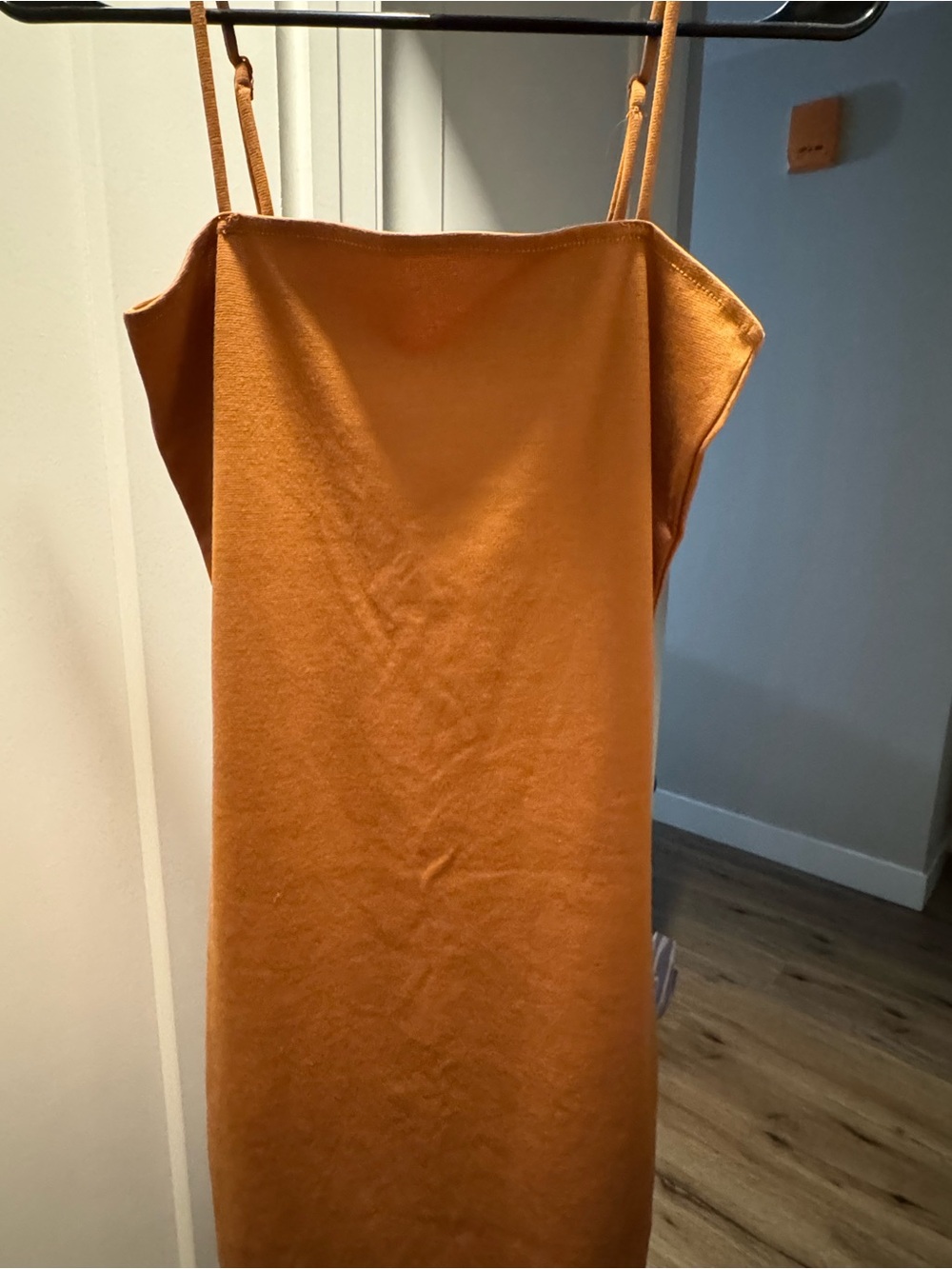 Cotton On Strapless Slip Dress in Rust Orange